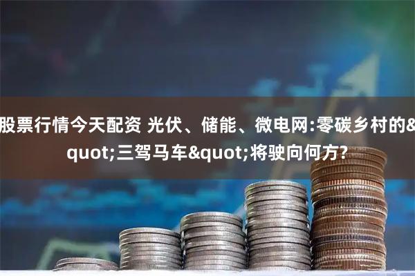 股票行情今天配资 光伏、储能、微电网:零碳乡村的"三驾马车"将驶向何方?