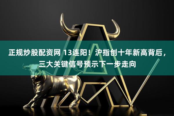 正规炒股配资网 13连阳！沪指创十年新高背后，三大关键信号预示下一步走向